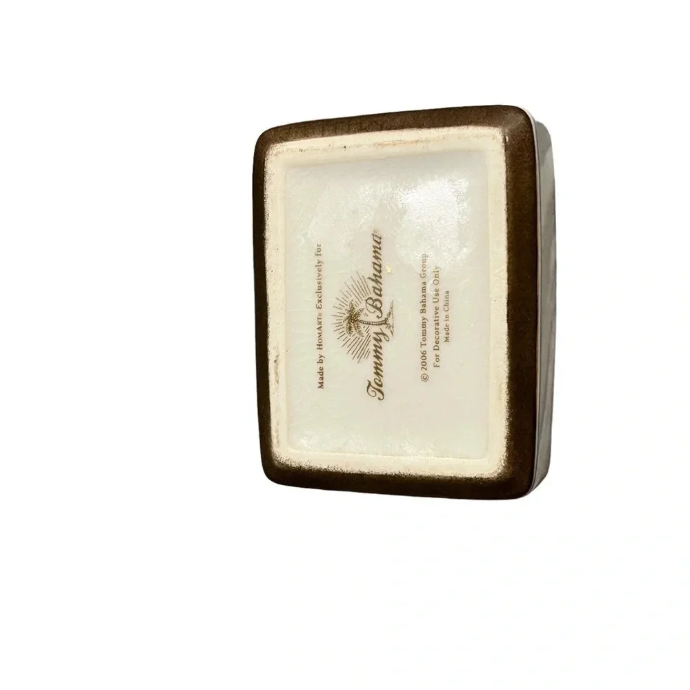 Vintage Tommy Bahama Coastal Dresser Box Trinket Box Nautical Coastal Beach Deco